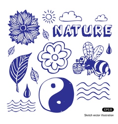 Nature icons set vector image