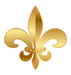 Gold Fleur-de-lis ornament vector image