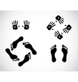 Hand and feet gestures vector image