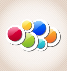 Abstract background with set of multicolor circle vector image