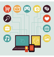 Mobile app development infographics vector image