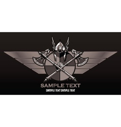 Vintage crest with wings vector image