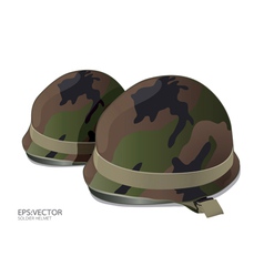 Soldier helmet vector image