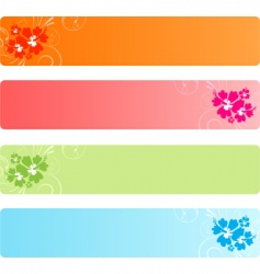 Colorful banners with florals vector image