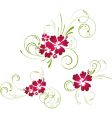 Hibiscus floral elements vector image