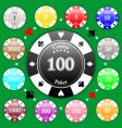 Poker chips vector image