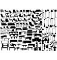 Furniture silhouettes vector image