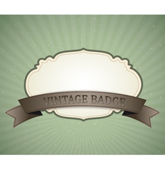 Vintage badge vector image