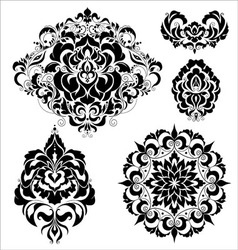 Set of ornate ornaments vector image