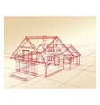 Plan a country house vector image