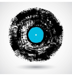 Retro musical grunge vinyl vector image