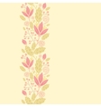 Flowers and berries vertical seamless pattern vector image