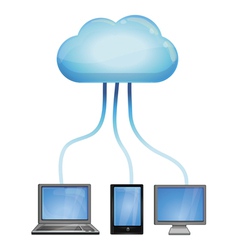 Cloud computing concept vector image