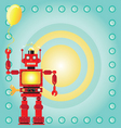 Robot birthday party invitation vector image