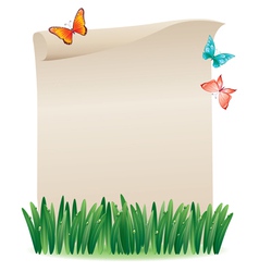 Scroll in the grass vector image