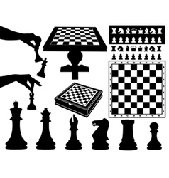 Chess pieces vector image
