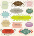 Vintage floral frames vector image