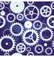 Blue seamless pattern with cogs and gears vector image
