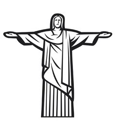 Christ the Redeemer statue vector image