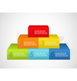 Rainbow pyramid with numbers vector image