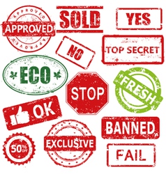Set of stamps and labels vector image