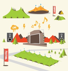 Summer Music Festival Graphics vector image