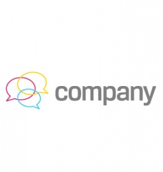 Speach bubbles company logo vector image