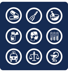Medicine and health icons vector image
