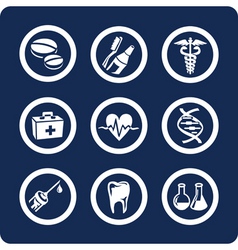 Medicine and health icons vector image