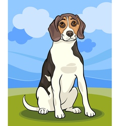 Beagle dog cartoon vector image