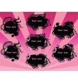 Black badges round vector image