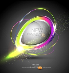 Round color banner vector image
