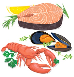Seafood vector image