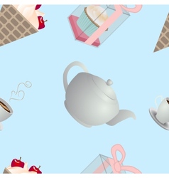 Seamless pattern tasty vector image