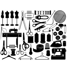 Tailoring equipment vector image