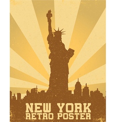 Retro new york background vector image