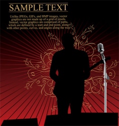 Rock musician background vector image
