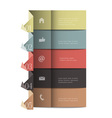 Origami paper numbered banners vector image
