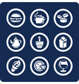 Food and kitchen icons vector image