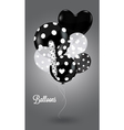 Black and white composition with balls vector image