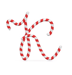 Sweet holiday candy abc letter vector image