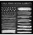 Set of chalk strokes vector image