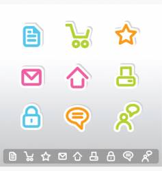 Icon set vector image
