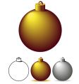 Christmas ornaments vector image