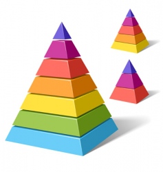 Layered pyramids vector image