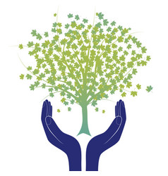 Hope tree hand Hope tree hand vector image