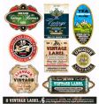 Vintage labels collection set vector image