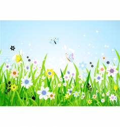 Spring meadow vector image