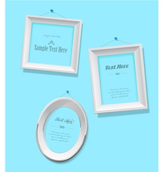 Set of empty picture frames for your own vector image