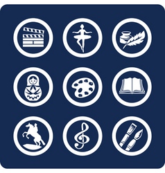 Culture and art icons vector image